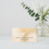 Carte De Visite Marbre d'or Faux élégant avec texte simple (Debout devant)