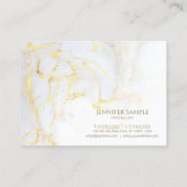 Carte De Visite Marbre d'or Luxe Plaine Elégante Golden Modern Top (Dos)