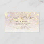 Carte De Visite Marbre d'or Moderne Élégant Rose Artiste de maquil (Dos)