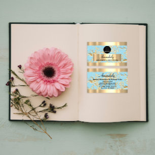 Carte De Visite Marbre d'or Parties scintillant Mode Beauté Boutiq