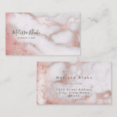 Carte De Visite marbre d'or rose (Devant / Derrière)