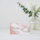Carte De Visite marbre d'or rose (Debout devant)