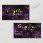 Carte De Visite Marbre d'or violet moderne Simple Professional (Devant / Derrière)