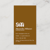 Carte De Visite Marbre Doré Chic (Dos)