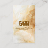 Carte De Visite Marbre Doré Chic (Devant)