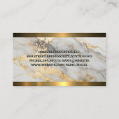 Carte De Visite Marbre doré | Découpe métal or (Dos)