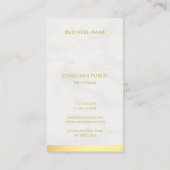 Carte De Visite Marbre doré moderne Nom manuscrit Professionnel (Dos)