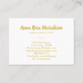 Carte De Visite *~* Marbre doré violet moderne chic (Dos)