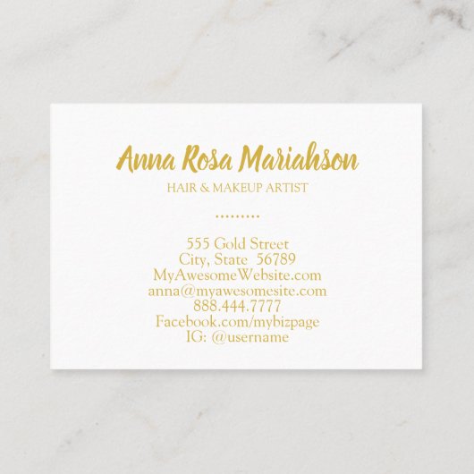 Carte De Visite *~* Marbre doré violet moderne chic (Dos)