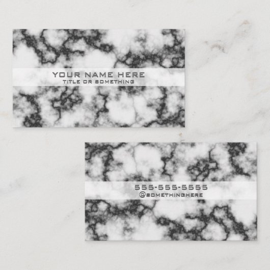 Carte De Visite Marbre élégant (Devant / Derrière)