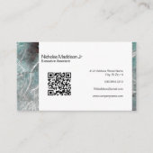 Carte De Visite Marbre élégant Abstrait Grunge Mint moderne Brown (Devant)