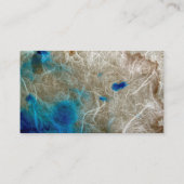 Carte De Visite Marbre élégant Abstrait Moderne Grunge Turquoise (Dos)