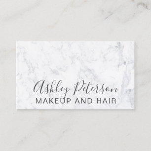 Carte De Visite Marbre élégant chic à la mode moderne de cheveux