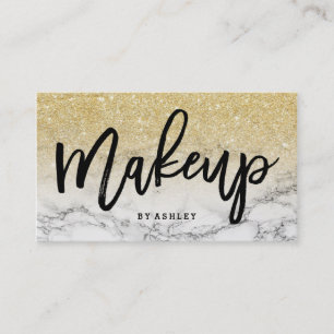 Carte De Visite Marbre élégant d'ombre d'or de typographie de