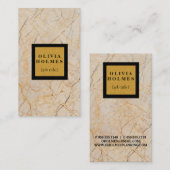 Carte De Visite Marbre élégant et moderne professionnel (Devant / Derrière)