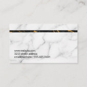 Carte De Visite Marbre | élégant | Logo Luxury Gold Home (Dos)