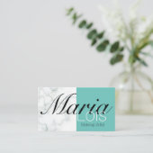 Carte De Visite Marbre élégant Maquillage à deux tons (Debout devant)