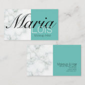 Carte De Visite Marbre élégant Maquillage à deux tons (Devant / Derrière)
