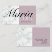 Carte De Visite Marbre élégant Maquillage à deux tons (Devant / Derrière)