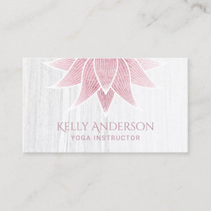 Carte De Visite Marbre élégant rose de fleur de Lotus d'or