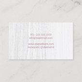 Carte De Visite Marbre élégant rose de fleur de Lotus d'or (Dos)