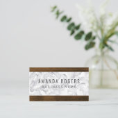 Carte De Visite Marbre et bois (Debout devant)