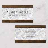 Carte De Visite Marbre et bois (Devant / Derrière)