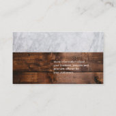 Carte De Visite Marbre et bois (Dos)