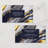 Carte De Visite Marbre et huile d'or (Devant / Derrière)