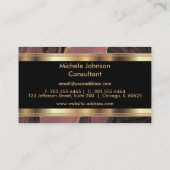 Carte De Visite Marbre et or Rose élégant (Dos)