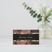 Carte De Visite Marbre et or Rose élégant (Debout devant)