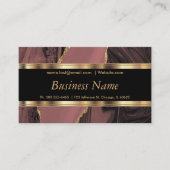 Carte De Visite Marbre et or Rose élégant (Devant)