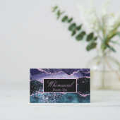 Carte De Visite Marbre étincelle Agate Design Beauté Spa (Debout devant)