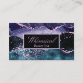 Carte De Visite Marbre étincelle Agate Design Beauté Spa (Devant)