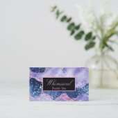 Carte De Visite Marbre Étincelle Agate Design Beauté Spa Business  (Debout devant)