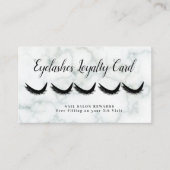 Carte De Visite Marbre Eyelashes Récompense la loyauté (Devant)