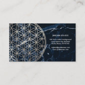 Carte De Visite Marbre/Fleur de vie/Argent de PixDezines (Dos)