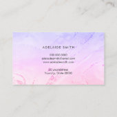 Carte De Visite marbre fluide violet jaune rose (Dos)