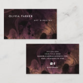 Carte De Visite Marbre foncé | Couleur d'eau spectaculaire (Devant / Derrière)