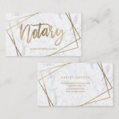 Carte De Visite Marbre géométrique de manuscrit d'or de faux de (Devant / Derrière)