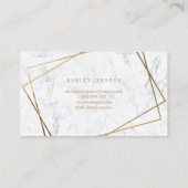 Carte De Visite Marbre géométrique de manuscrit d'or de faux de (Dos)