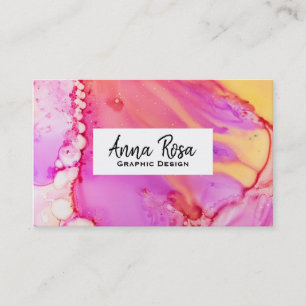 Carte De Visite *~* Marbre Gras Aquarelle Organique Abstraite