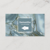 Carte De Visite Marbre gris ardoise moderne Stylo Nib Professionne (Devant)