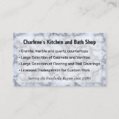 Carte De Visite Marbre gris argent Faux (Devant)