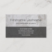 Carte De Visite Marbre gris clair structure en marbre blanc monogr (Dos)