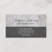 Carte De Visite Marbre gris clair structure en marbre blanc monogr (Dos)