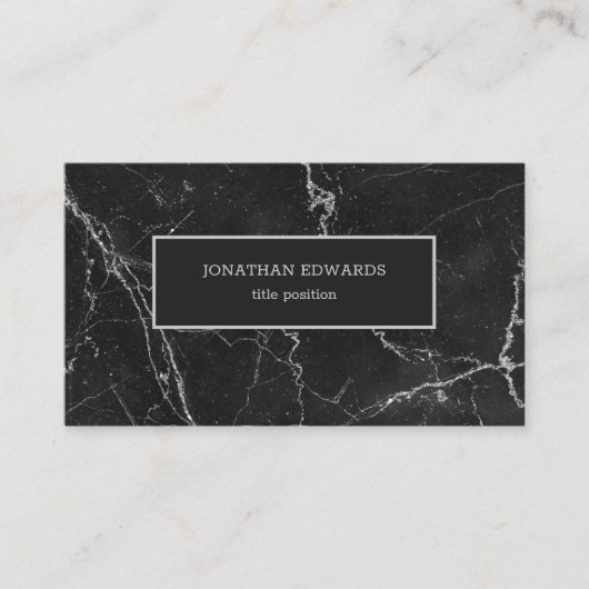 Carte De Visite Marbre gris foncé (Devant)
