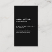 Carte De Visite Marbre gris noir moderne à la goutte d'eau Peintur (Dos)