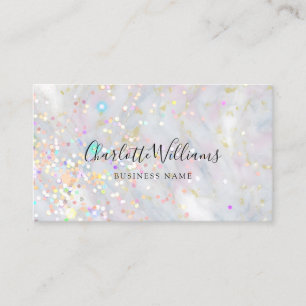 Carte De Visite Marbre Gris Pastel Élégant Pailleté de Luxe