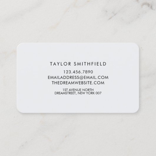 Carte De Visite Marbre holographique (Dos)